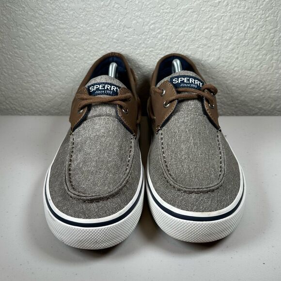 Sperry Gray and Brown Boat Shoes - Picture 2 of 9